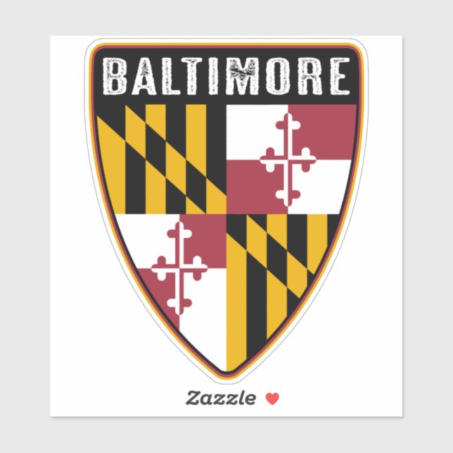 Adesivo Baltimore Maryland Shield (Folha)