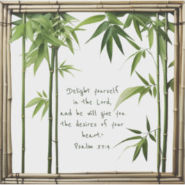 Adesivo Bambu Versículo de Biblia Personalizável Vinil Cor