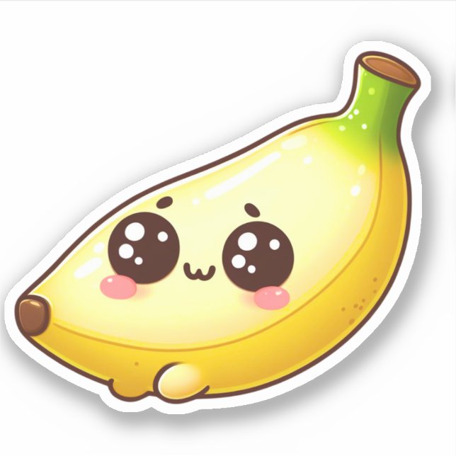 Adesivo banana kawaii adorável (Frente)