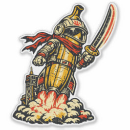 Adesivo Banana Rocket Ronin — Explorador Espacial Vintage 