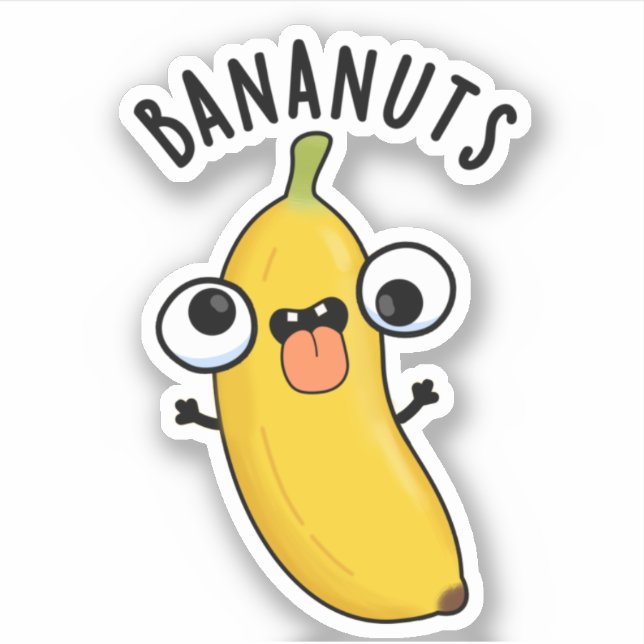 Adesivo Bananuts Engraçado Fruta de Banana Louca (Frente)