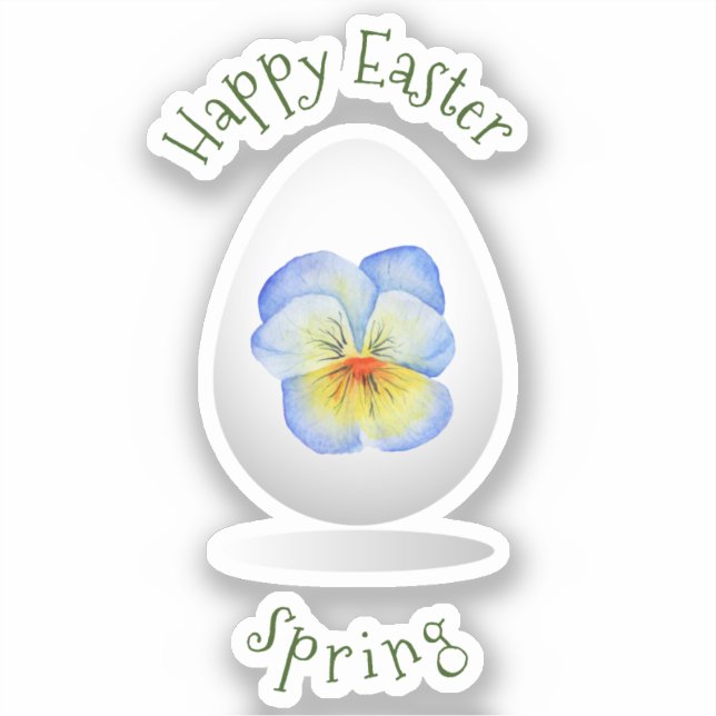 Adesivo Banda de Felz pascoa Bonita Mínima de Flores (Frente)