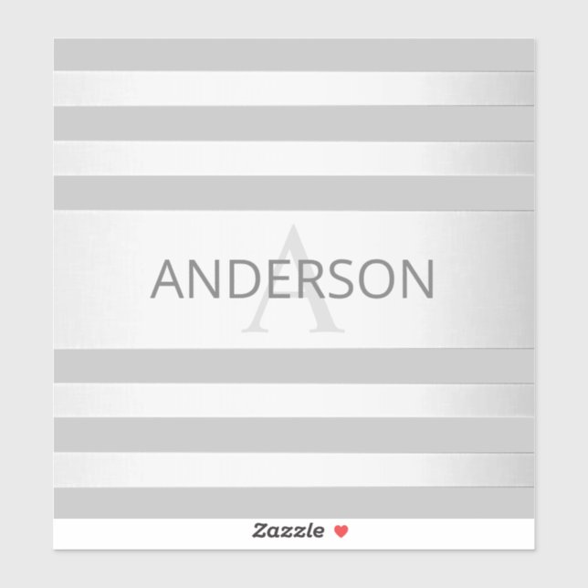 Adesivo Bandas de Ombre Silver Faux Contemporâneas e Cinza (Folha)