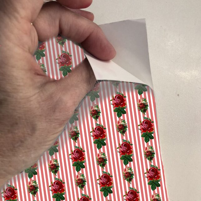 Adesivo Bandas e rosas em pequena escala da Wallpaper Doll (Criador carregado)