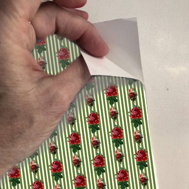 Adesivo Bandas e rosas em pequena escala da Wallpaper Doll (Criador carregado)