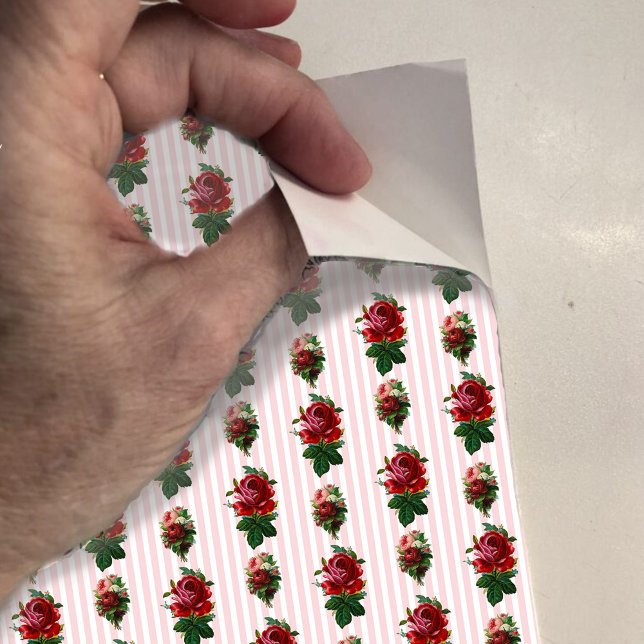 Adesivo Bandas e rosas em pequena escala da Wallpaper Doll (Criador carregado)