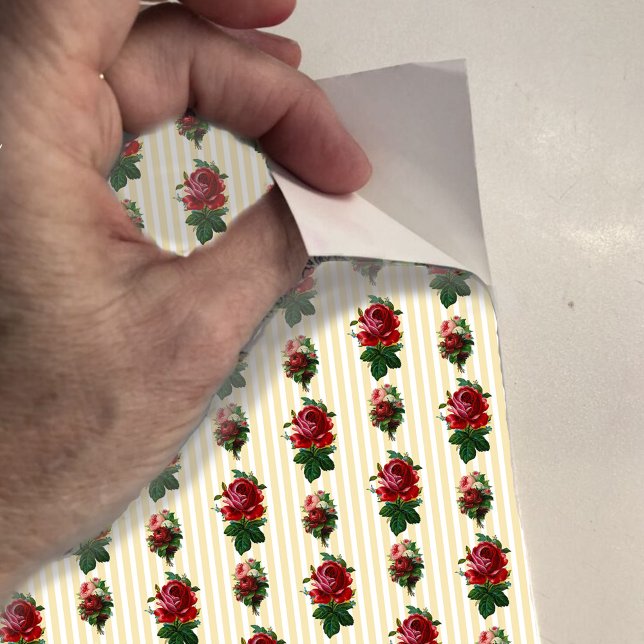 Adesivo Bandas e rosas em pequena escala da Wallpaper Doll (Criador carregado)