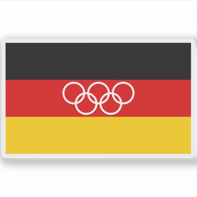 Adesivo Bandeira alemã de Olimpiadas (1959-1968) (Frente)