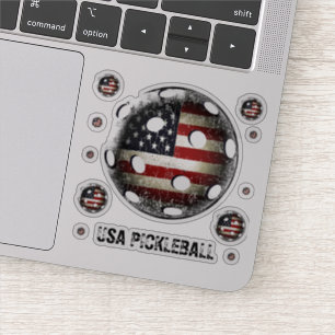 Adesivo Bandeira americana afligida Pickleball dos EUA