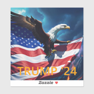 Adesivo Bandeira Americana Águia Americana TRUMP 2024