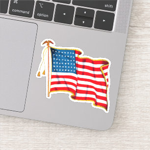 Adesivo Bandeira americana do vintage