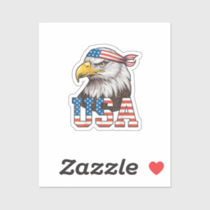 Adesivo Bandeira Americana EUA Homens Mulheres Crianças Ág