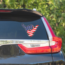 Bandeira Americana Mão Shaka EUA Patriótico Quatro