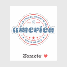 Adesivo Bandeira Americana Patriótica 4 de julho Estrelas 