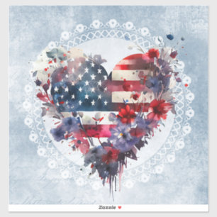 Adesivo Bandeira americana patriótica Dia da Independência