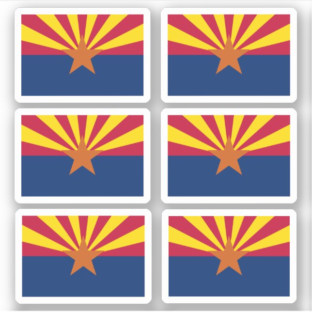 Adesivo Bandeira Arizonan, bandeira estatal americana (Frente)