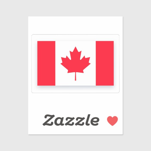 Adesivo Bandeira canadense. CANADÁ.  (Folha)