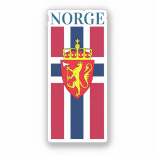 Adesivo Bandeira/Casaco de armas da Noruega