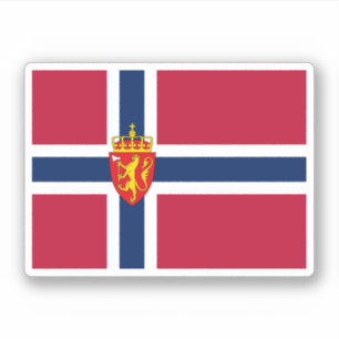 Adesivo Bandeira/Casaco de armas da Noruega