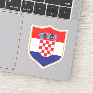 Adesivo Bandeira Croácia Emblem Patriótico Viagem