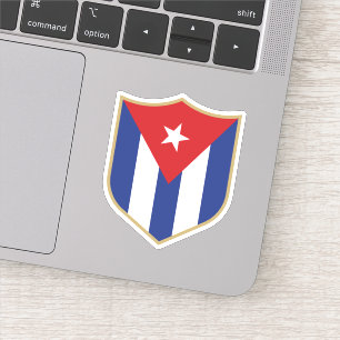 Adesivo Bandeira cubana emblem Viagem patriótico