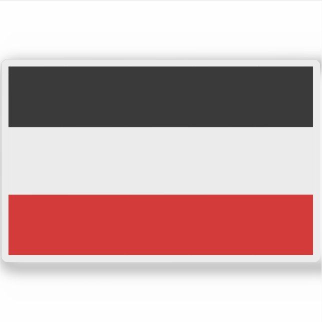 Adesivo Bandeira da Alemanha (1867-1918) (Frente)