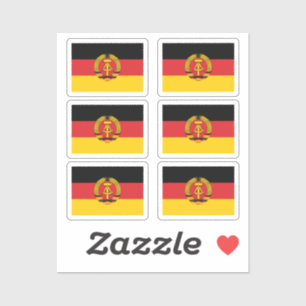 Adesivo Bandeira da Alemanha Oriental Conjunto de 6