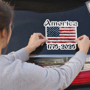 Adesivo Bandeira da América de 1776 a 2026 Aniversário de 