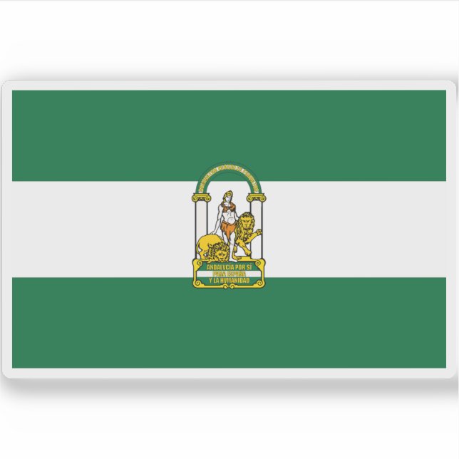 Adesivo Bandeira da Andaluzia (Frente)
