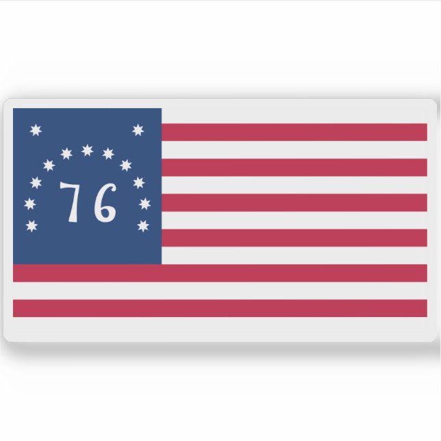 Adesivo Bandeira da Batalha de Bennington (1777) (Frente)