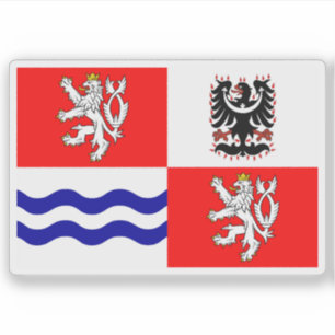 Adesivo Bandeira da Boêmia Central, República Checa
