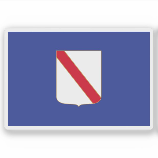 Adesivo Bandeira da Campânia, Itália (Frente)