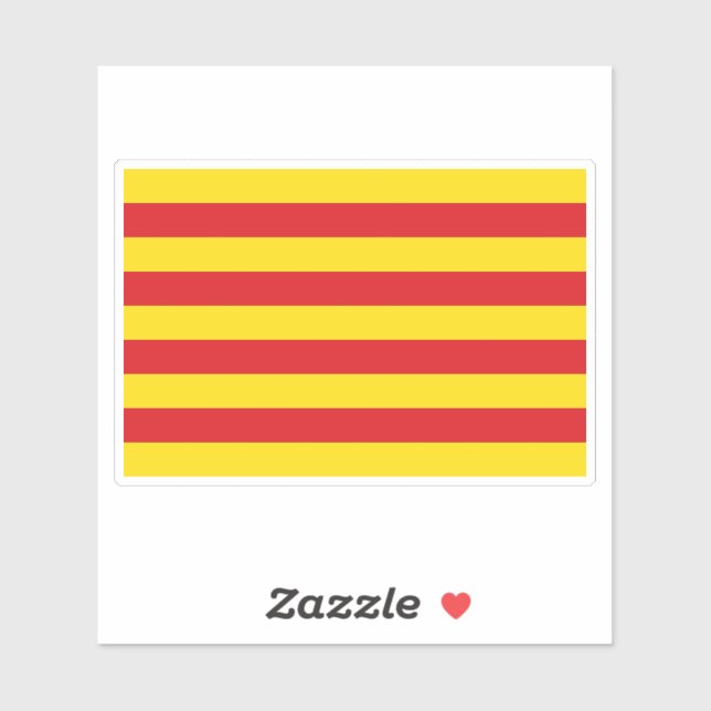 Adesivo Bandeira da Catalunha (Folha)