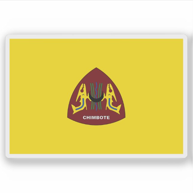 Adesivo Bandeira da cidade de Chimbote, Peru (Frente)