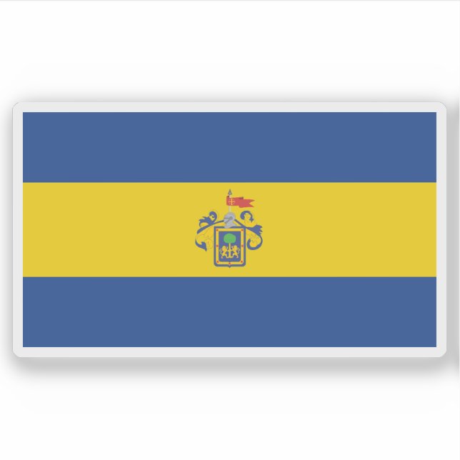 Adesivo Bandeira da cidade de Guadalajara, México (Frente)