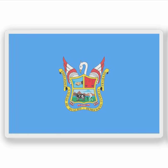 Adesivo Bandeira da cidade de Huacho, Peru (Frente)