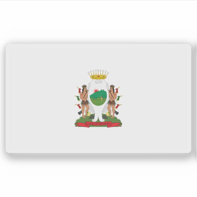Adesivo Bandeira da cidade de Monterrey, México (Frente)