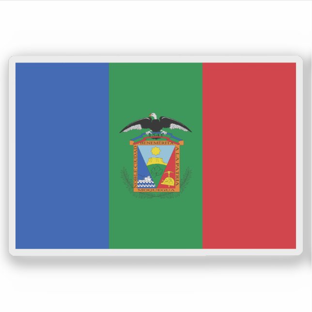 Adesivo Bandeira da cidade de Moquegua, Peru (Frente)