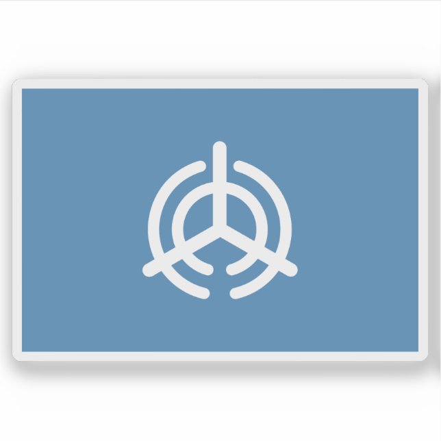 Adesivo Bandeira da cidade de Oita (Oita), Oita, Japão (Frente)