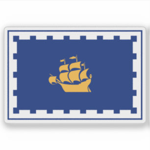 Adesivo Bandeira da cidade de Quebec, Quebec, Canadá