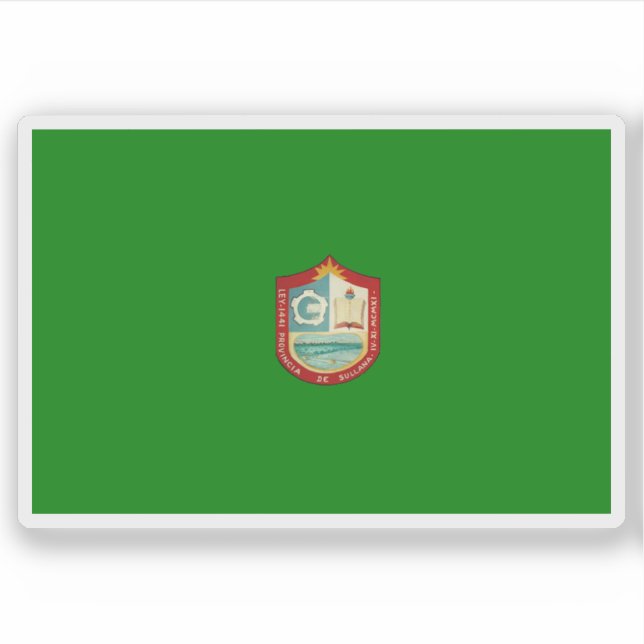 Adesivo Bandeira da cidade de Sullana, Peru (Frente)