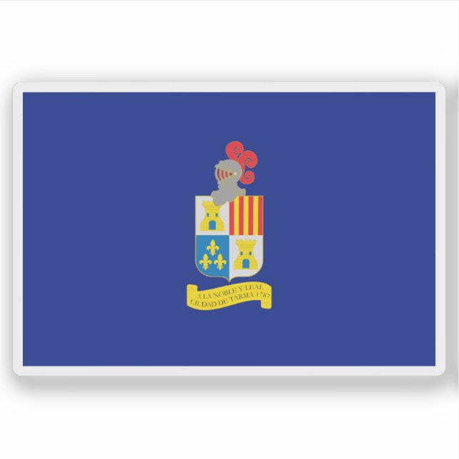 Adesivo Bandeira da cidade de Tarma, Peru (Frente)