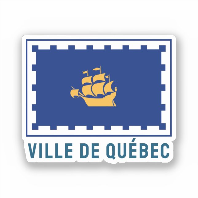 Adesivo Bandeira da Cidade do Quebec (Frente)