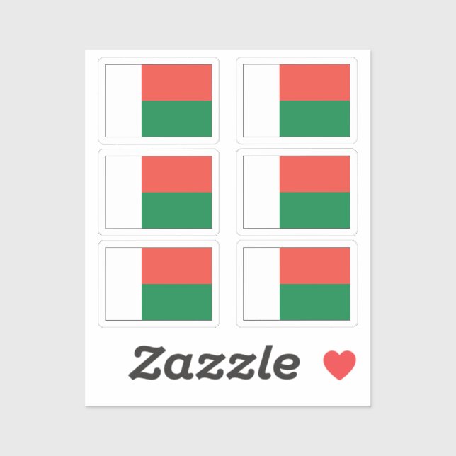 Adesivo Bandeira da coleção Madagascar: 6 (Folha)