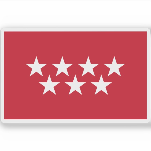 Adesivo Bandeira da Comunidade de Madrid (Frente)