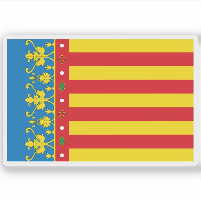 Adesivo Bandeira da Comunidade Valenciana (Frente)