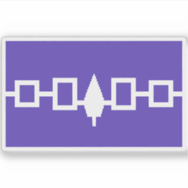 Adesivo Bandeira da Confederação Iroquesa (Haudenosaunee)