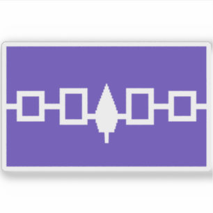 Adesivo Bandeira da Confederação Iroquesa (Haudenosaunee)