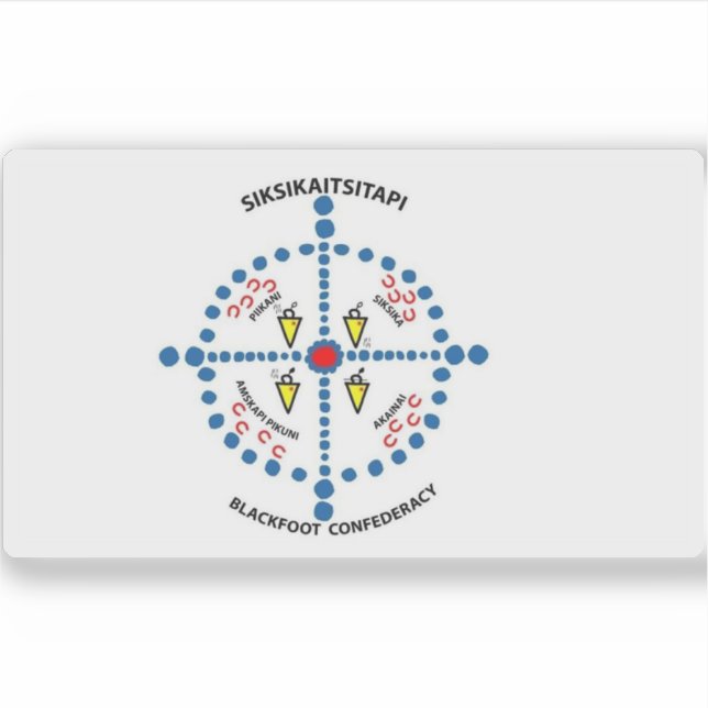 Adesivo Bandeira da Confederação Piegan (Frente)