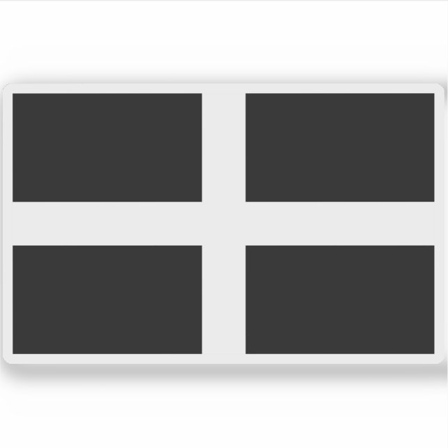 Adesivo Bandeira da Cornualha (independente até 11 século) (Frente)